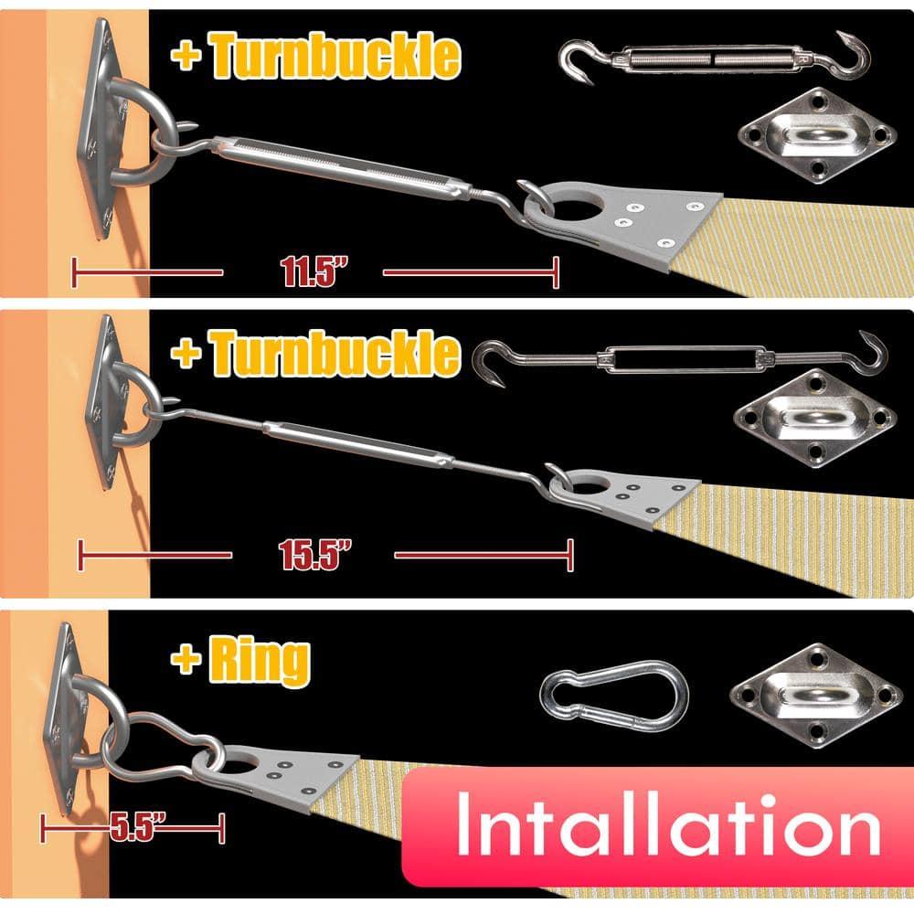 ColorTree Customizable 260 GSM Heavy-Duty Super Ring Sun Shade Sail – Durable & UV-Resistant