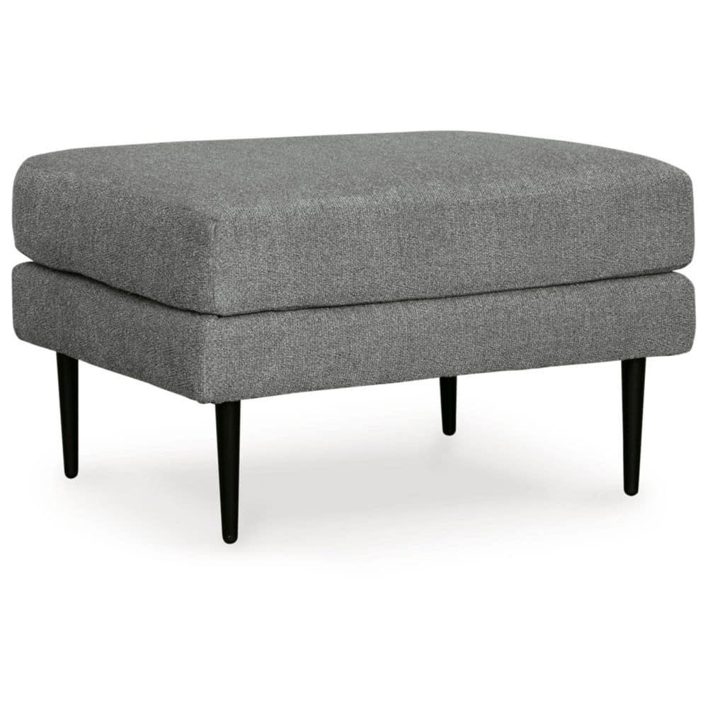 Signature Design by Ashley Contemporary Hazela Ottoman Chenille Charcoal