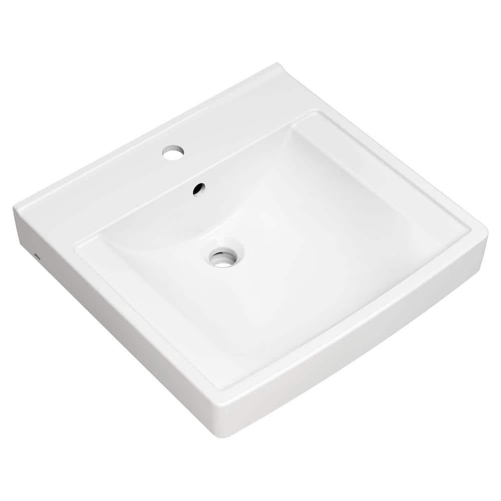 American Standard Decorum 20.25'' White Vitreous China Rectangular Bathroom Sink with Overflow