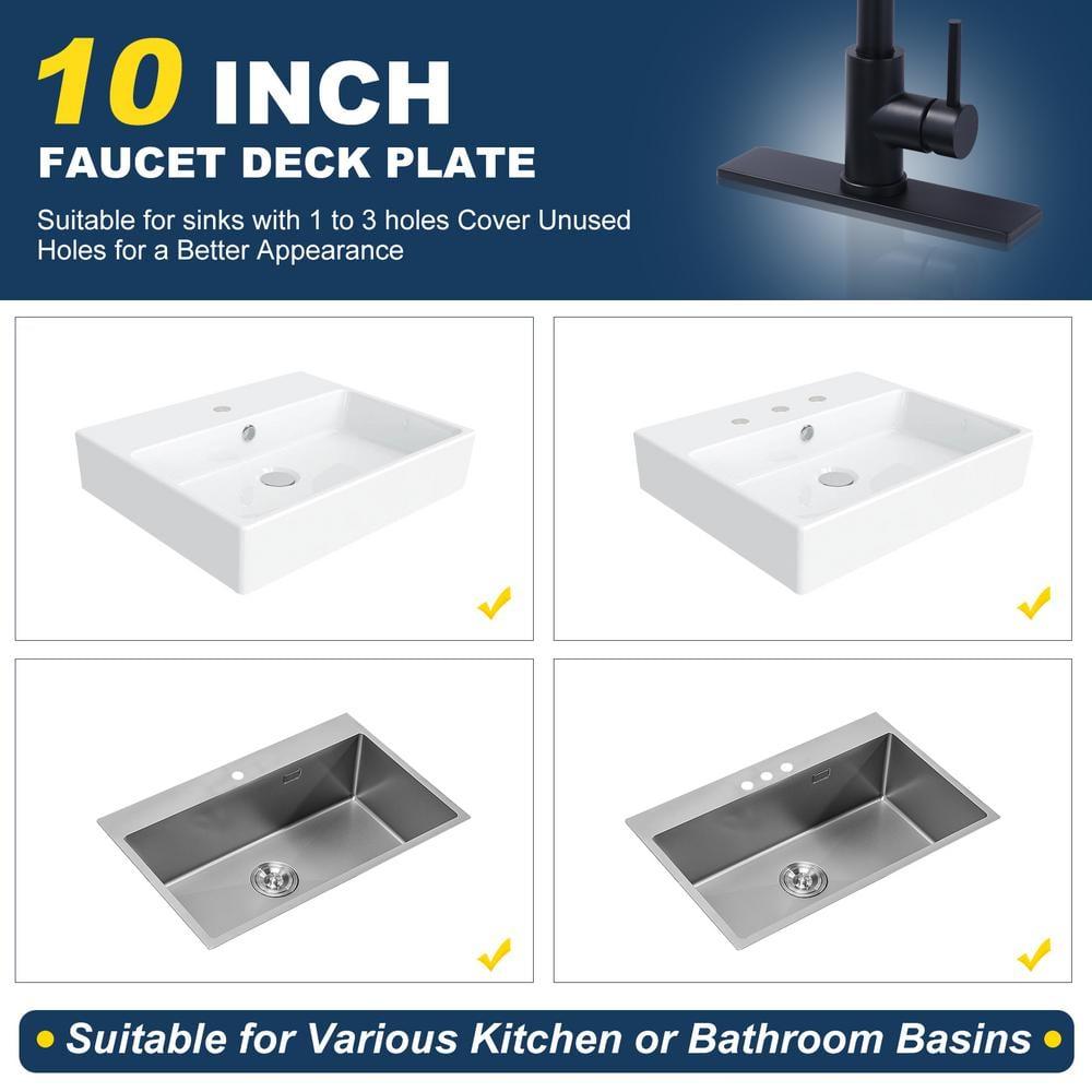 iVIGA VCC06B iVIGA 10" Sink Faucet Hole Cover Deck Plate