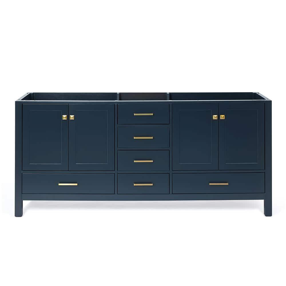 Ariel A073d-Bc Cambridge 72" Double Free Standing Vanity Cabinet Only - Blue