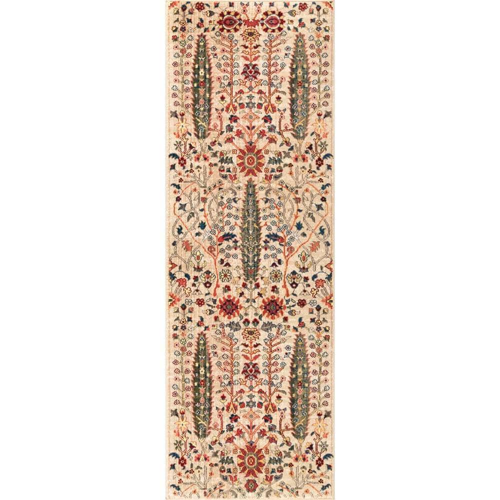 Nuloom Dasilva Geometric 2x6 Runner Indoor Area Rug for Living Room Bedroom Dining Room Entryway Hallway Kitchen, Olive/Multicolor