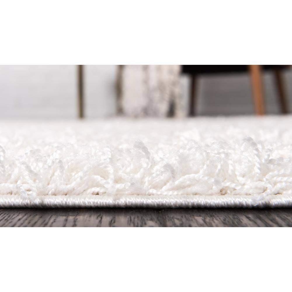 Unique Loom 3' 3 x 5' 3 Solid Shag Snow White Area Rug