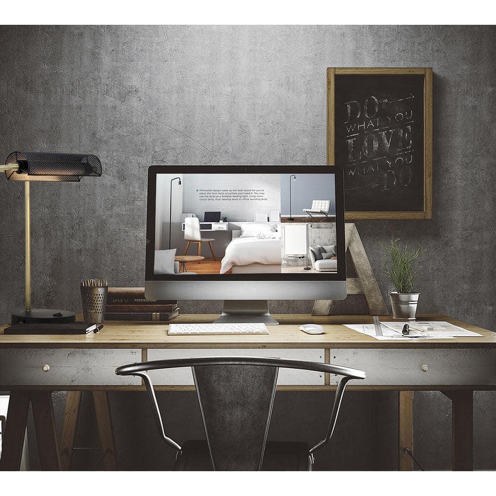 O’Bright LED Desk Lamp with USB Charging Port, Metal Lamp, Flexible Swivel Arms, Soft White LED Reading Light (3000K), Bedside Reading Lamp, Office Lamp, Table Lamp, ETL Listed (Piano Lamp - Black)