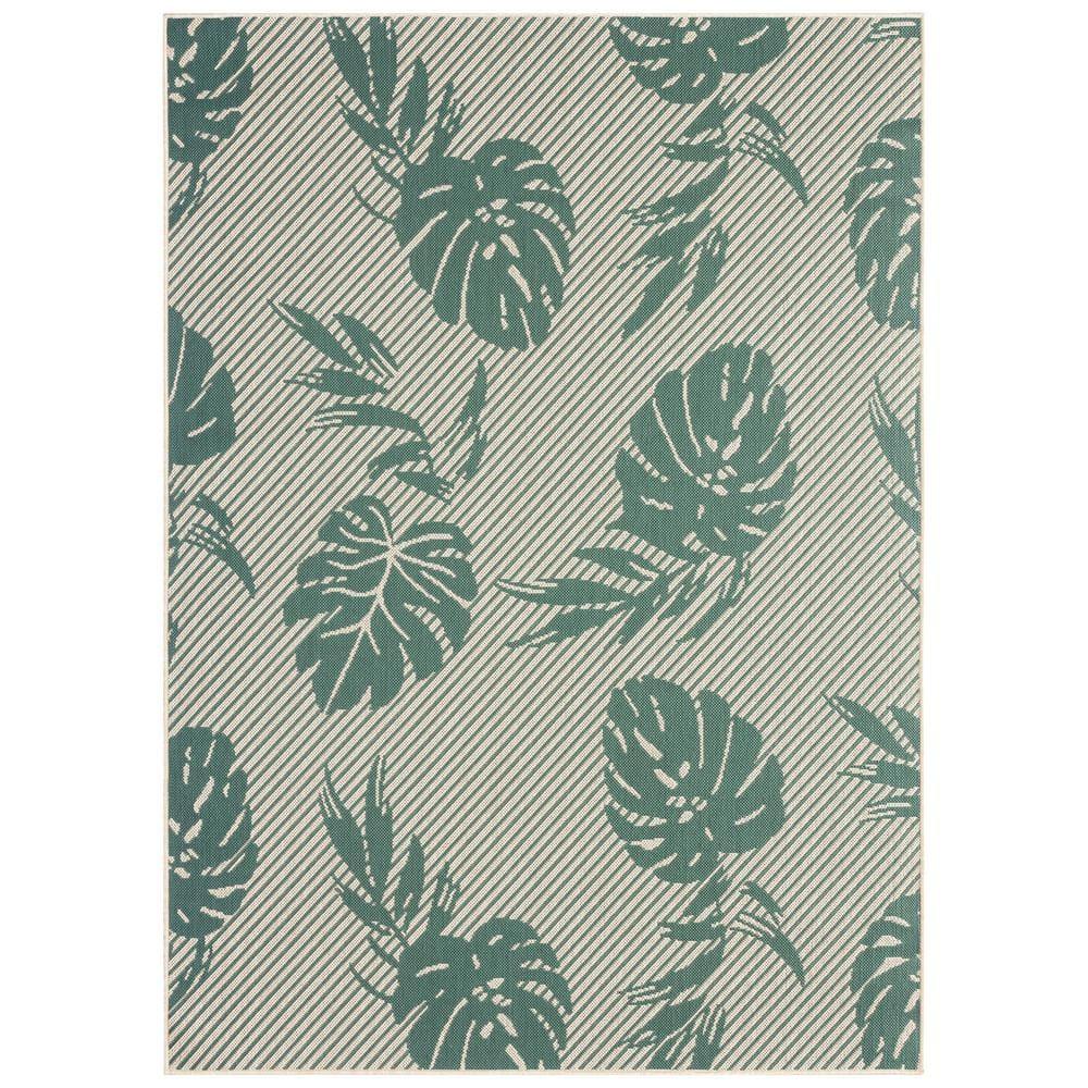 Tommy Bahama Palm Coastal Indoor/Outdoor Area Rug, Beige/Green