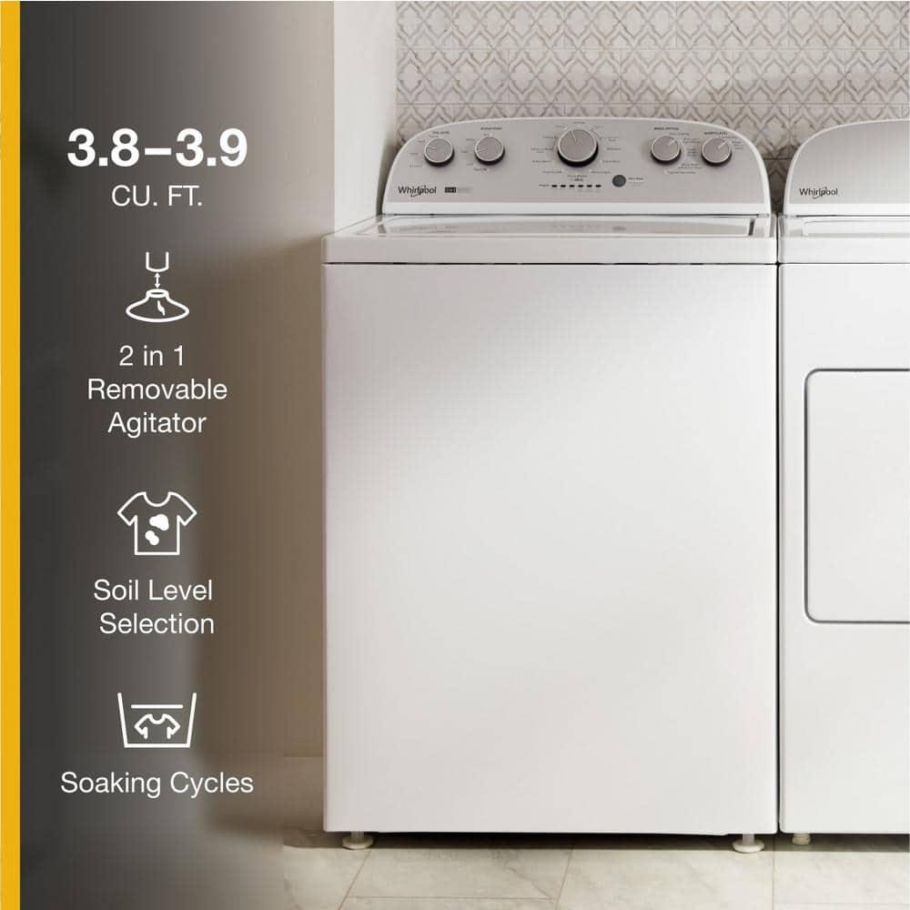Whirlpool® Brand New WTW4957PW, 3.8-3.9 Cu. Ft. 2 in 1 Top Load Washer with Removable Agitator Capacity 3.8 Cu ft