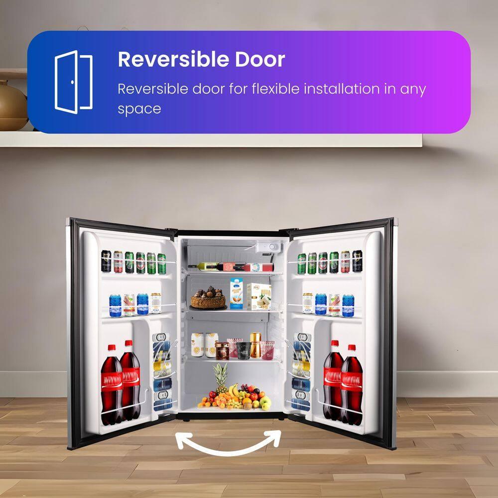 Equator Advanced Appliances Conserv 20in STAINLESS Compact Refrigerator 4.5cF Reversible Door 110V