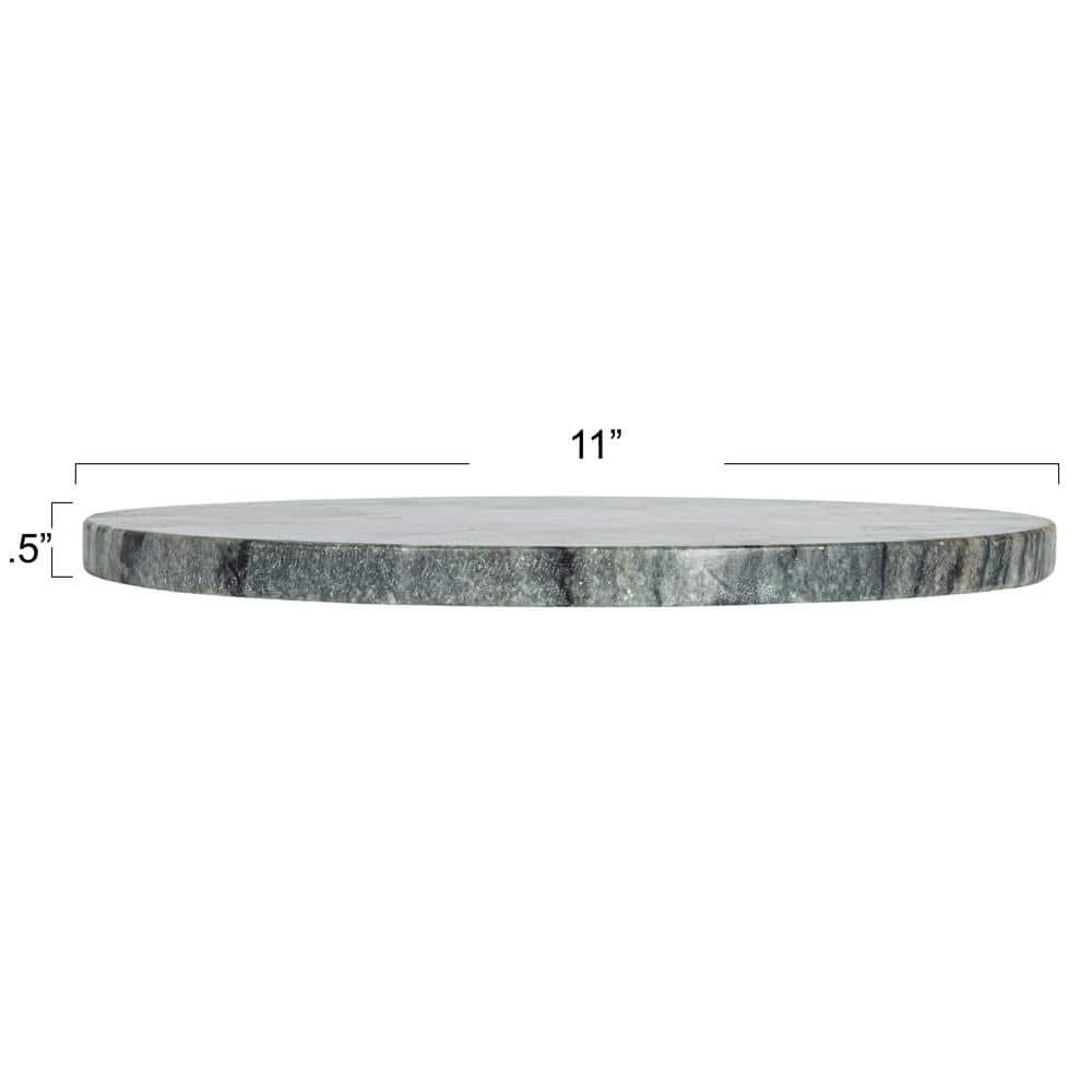 11 in. Gray Marble Round Cheese and Cutting Board