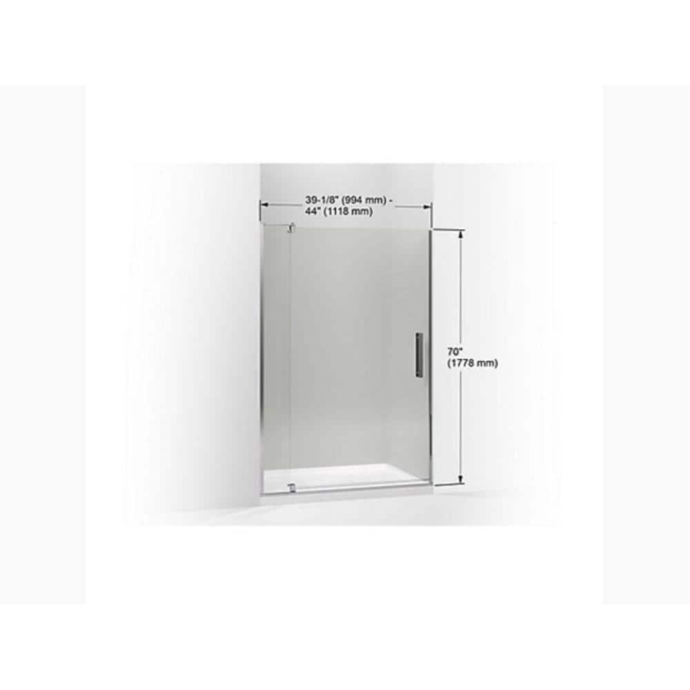 Revel 44'' x 70'' Pivot Shower Door with CleanCoat® Technology