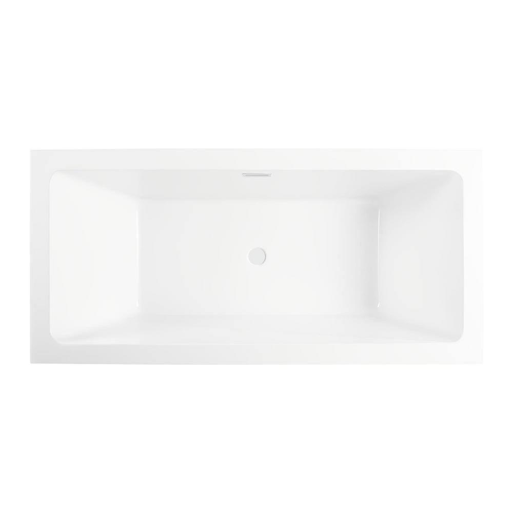 Orion 59'' x 30'' Freestanding Soaking Acrylic Bathtub