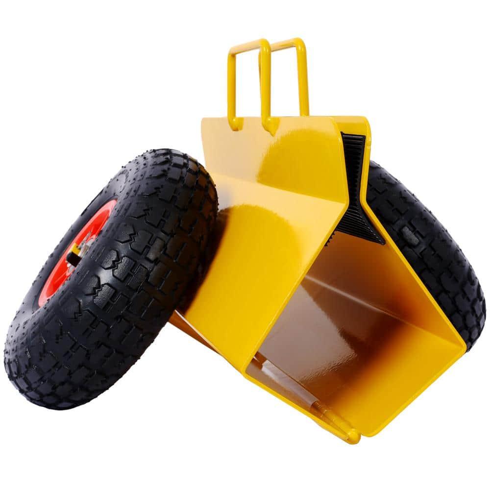 Heavy Duty Panel Dolly Slab Dolly with Handle & 2 10" Peneumatic Tires Wheels 600LBS Load Capacity for Drywall Sheet Heavy Appliance & Material Handling All Terrain Moving Cart Panel Dolly