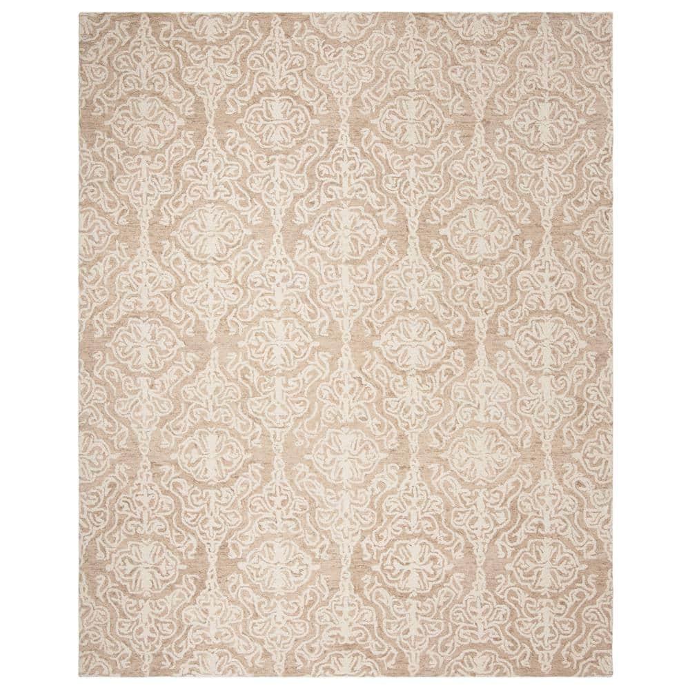 Blossom BLM112 Hand Tufted Indoor Area Rug - Beige/Ivory - 8'x10' - Safavieh