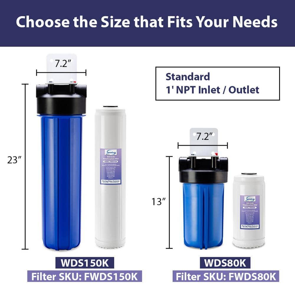 iSpring WDS150K Anti Scale 20" x 4.5" Whole House Water Filter with Patented Scale Inhibitor