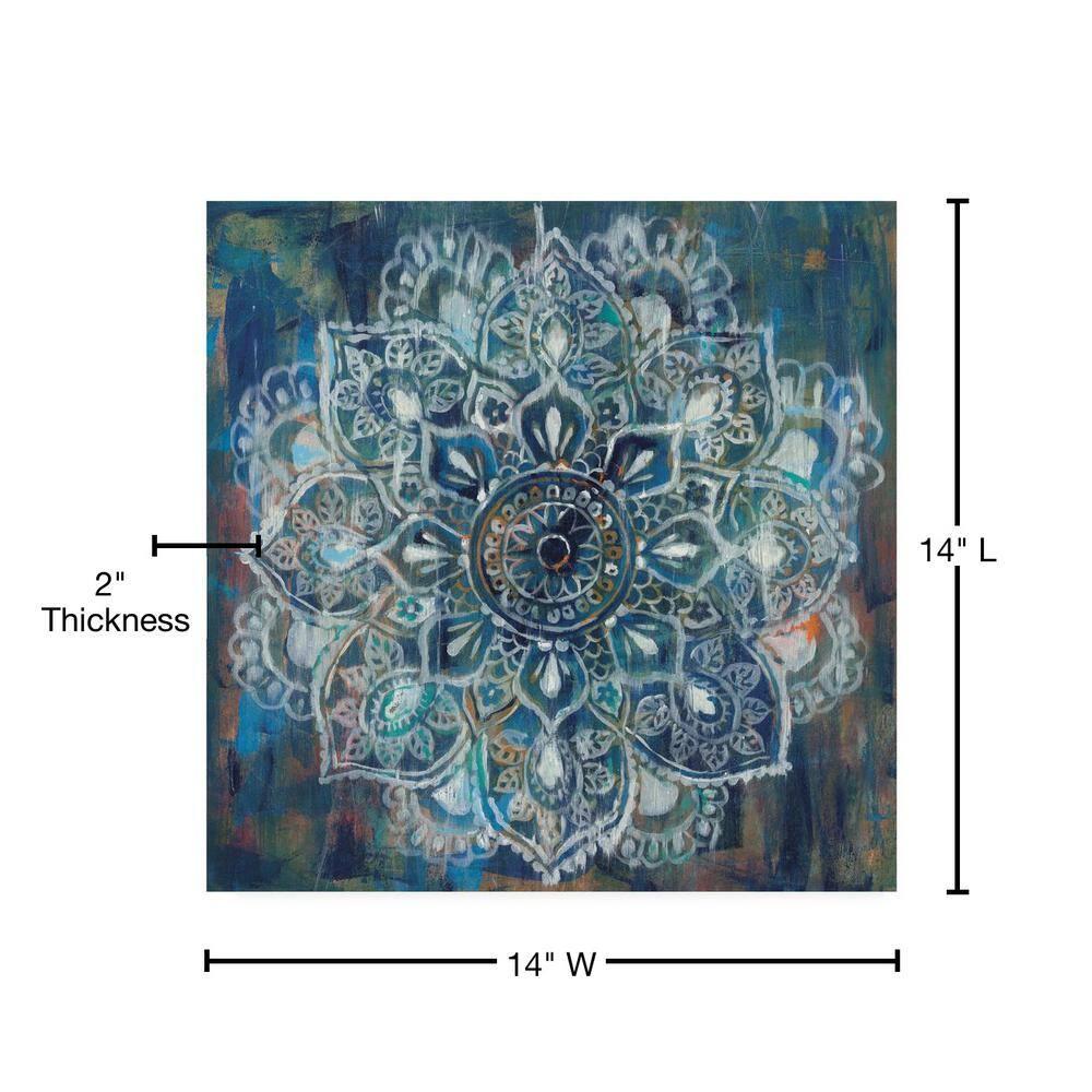 Trademark Fine Art -Danhui Nai 'Mandala In Blue Ii' Canvas Art - 14''x14''