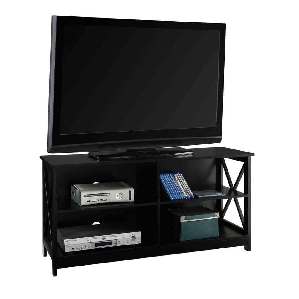 Convenience Concepts Oxford 55 inch TV Stand with Shelves, Black