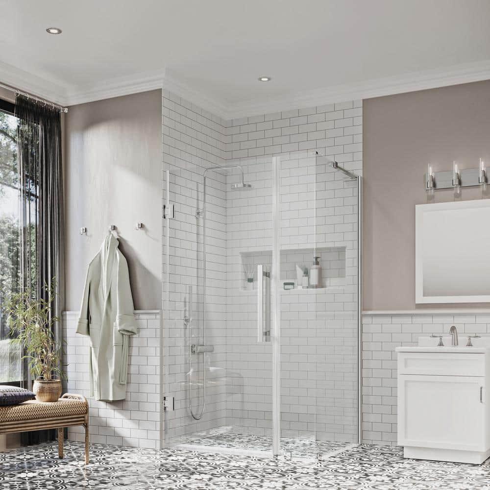 Ove Decors Endless Tampa-Pro 31" W x 72" H Corner Frameless Shower Kit, Door, Panel TP0123100