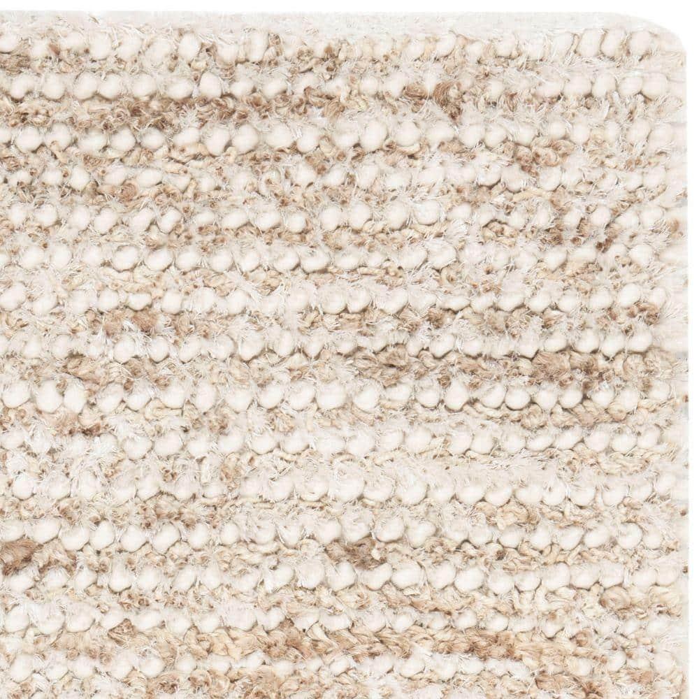 Classic Shag SG640 Hand Woven Area Rug - White/Beige - 4'x6' - Safavieh.