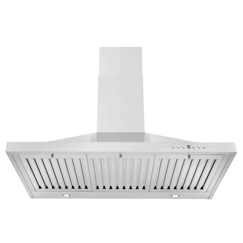 36" 400 CFM Convertible Wall Mount Range Hood in Brushed Stainless Steel