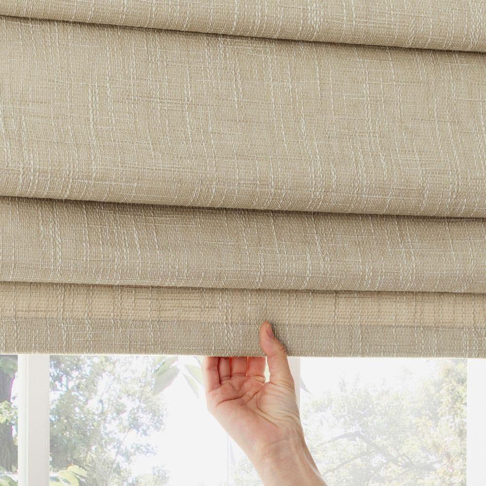 Sun Zero Pryer Textured 100% Blackout Cordless Roman Shade