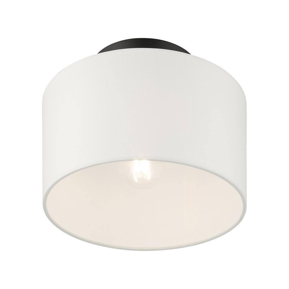 Livex Lighting Clark 1 - Light Semi-Flush Mount in  Black