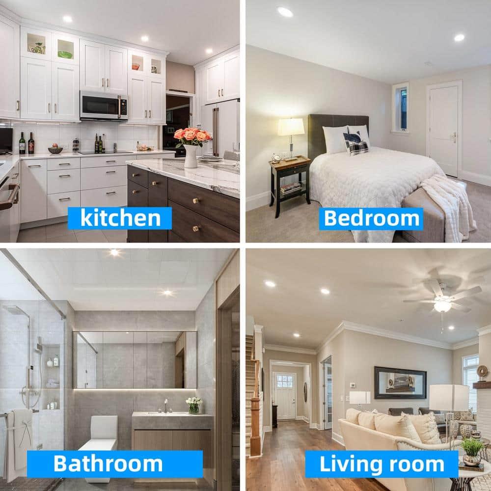 MW Lighting 6 Inch LED Recessed Downlight, 5CCT Selectable, Dimmable, Energy Star, 6 Count