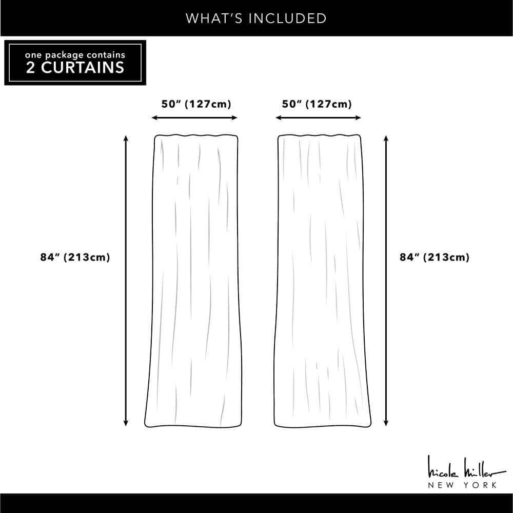 Nicole Miller Nicole Miller Belfry Sheer Rod Pocket Top Curtain Panel (Set of 2)