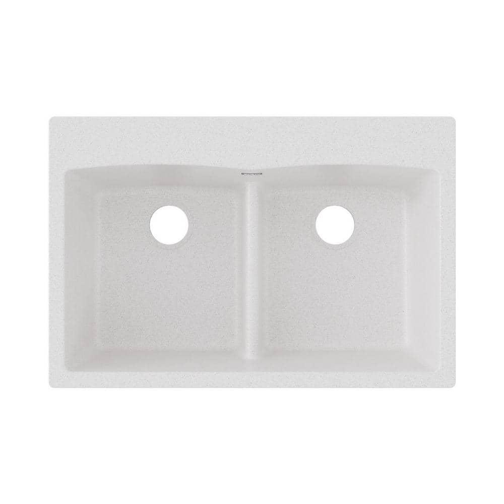 Quartz Classic 33" x 22" x 10" Double Basin Drop-In Kitchen Sink