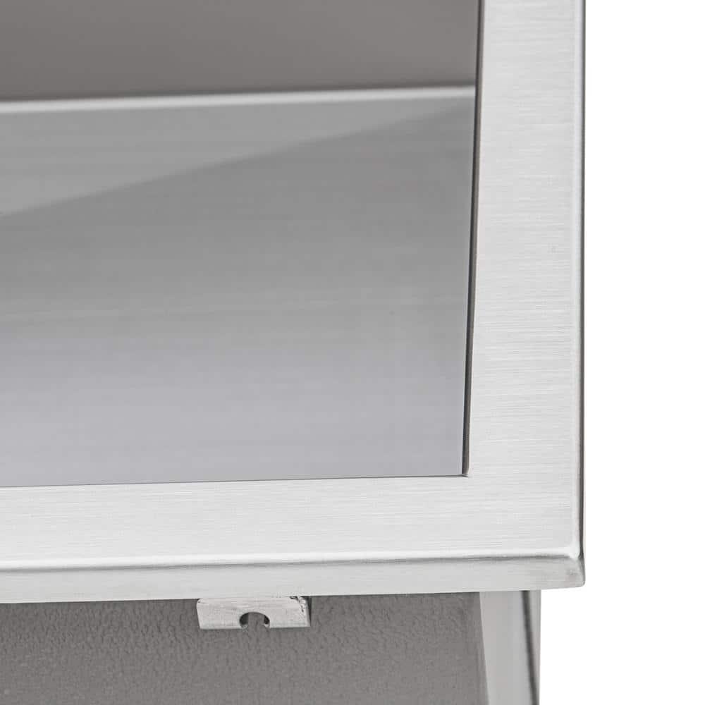 Ruvati 33 x 22 inch Drop-in Topmount Zero Radius Stainless Steel Kitchen Sink Single Bowl - 4 holes