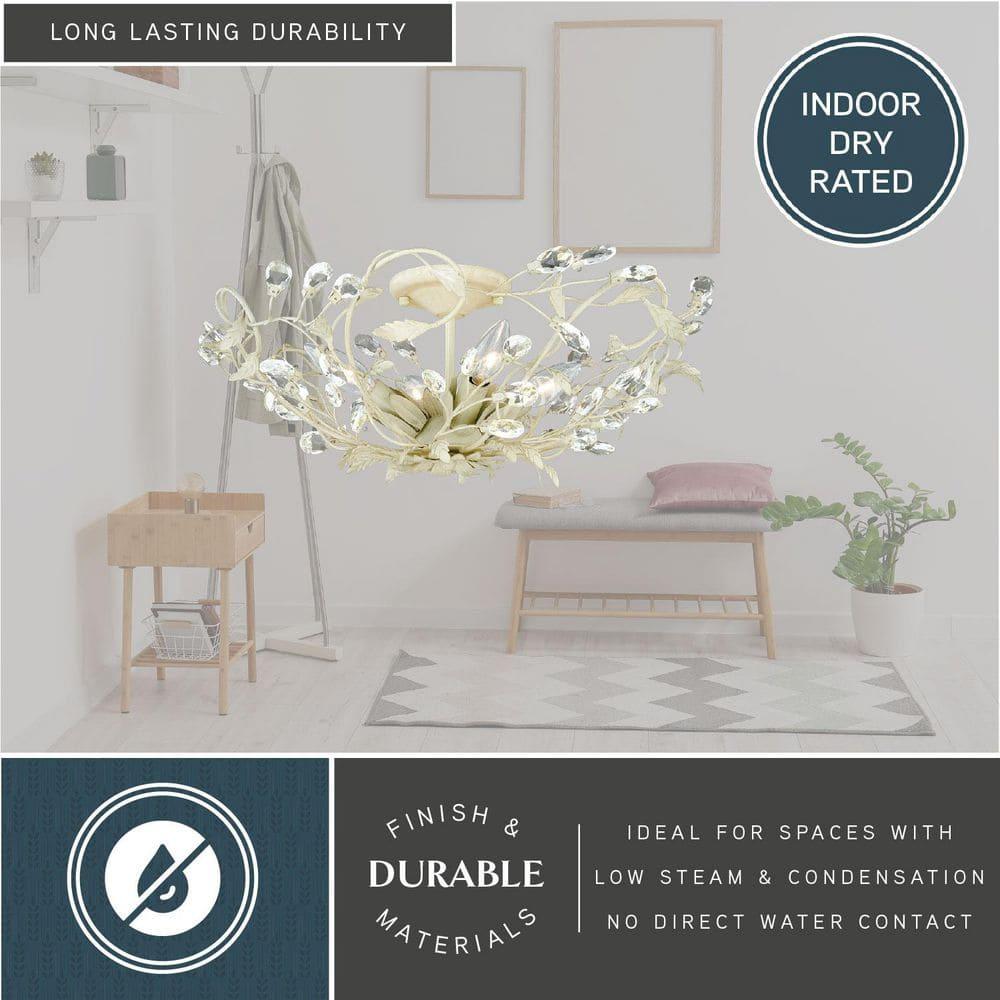 Vaxcel Jardin 4 - Light Flush Mount in  French Cream