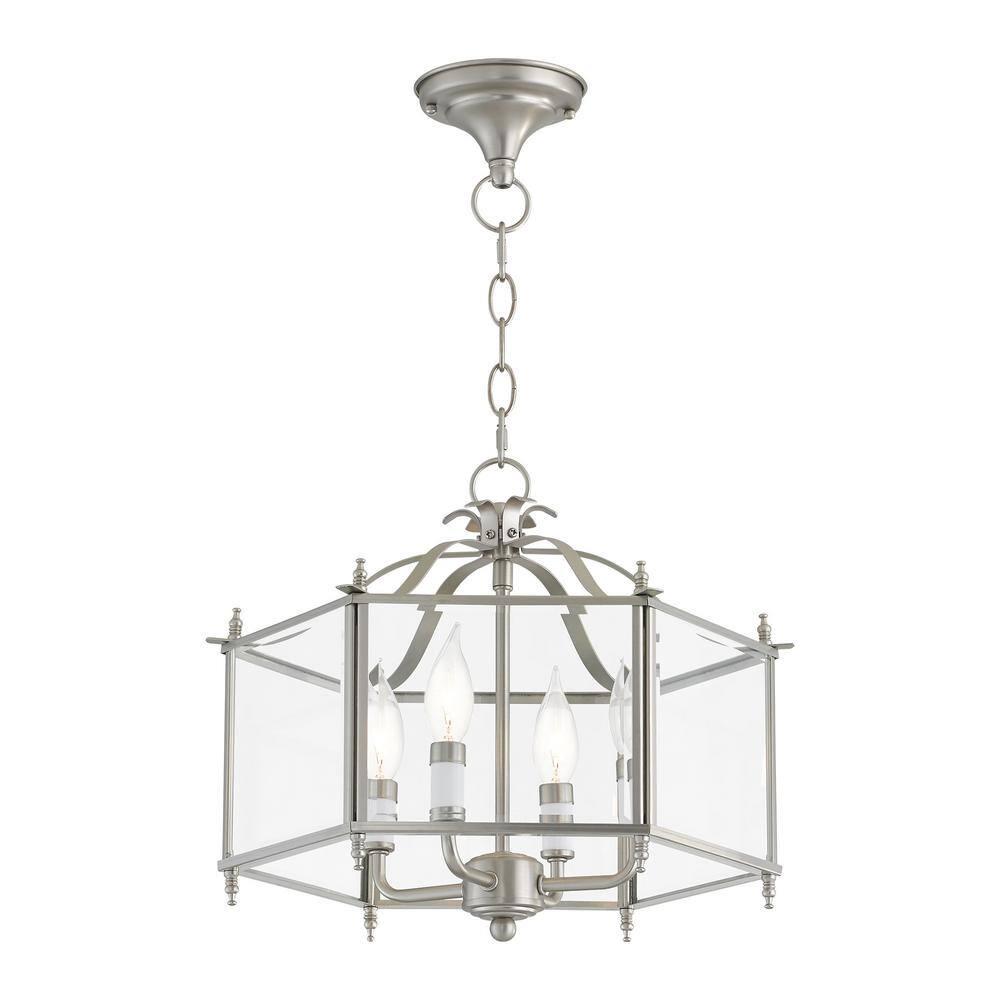 Livex Lighting Livingston 4 - Light Pendant in  Brushed Nickel