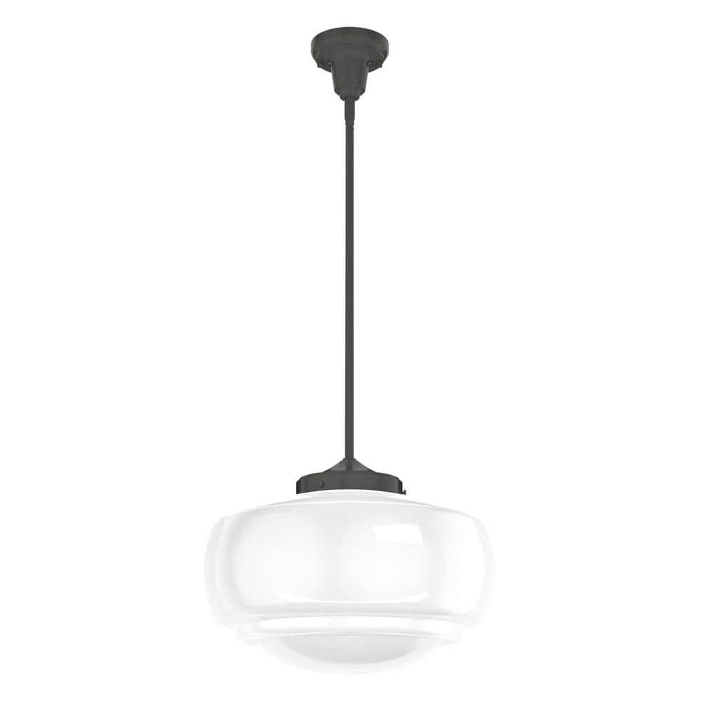 Hunter Fan Saddle Creek 1 - Light Single Schoolhouse Pendant with Glass