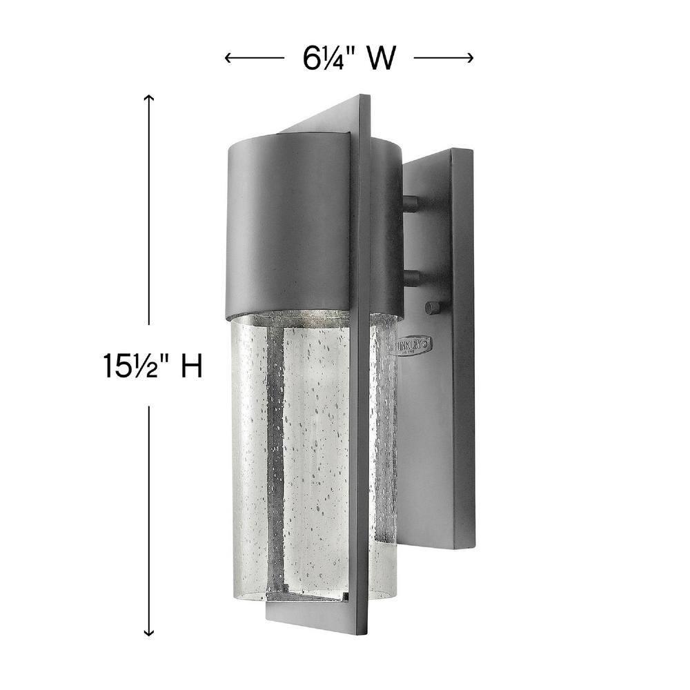 Hinkley Lighting Shelter 1 - Light Wall Light in  Hematite