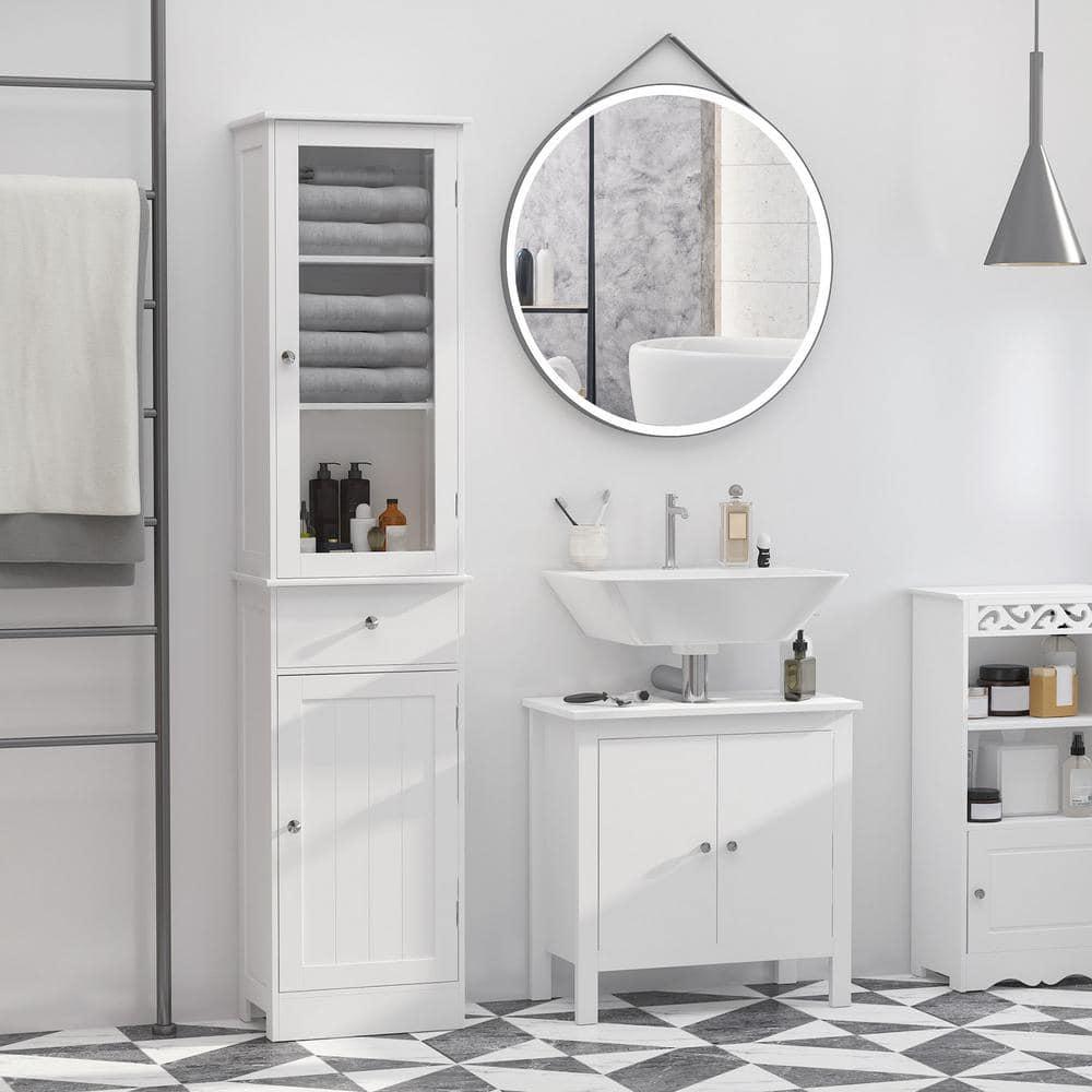 NRANTUM kleankin Slim Bathroom Storage Cabinet, Tall Bathroom Cabinet