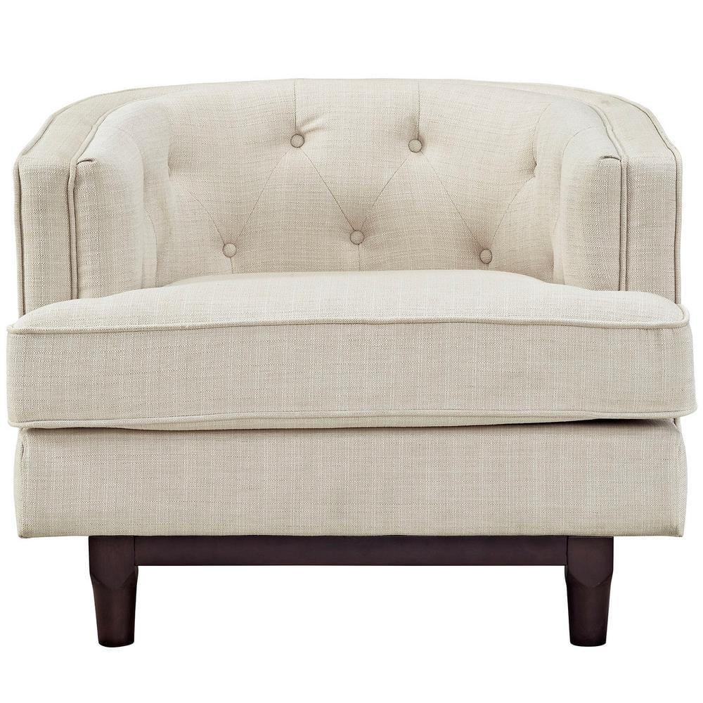 Ergode Coast Upholstered Fabric Armchair - Beige