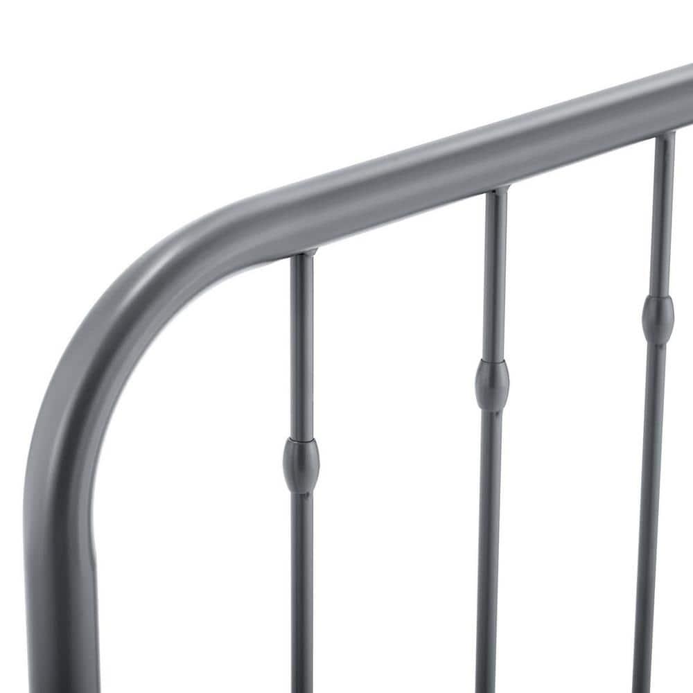 Modway Lennon Twin Metal Headboard in Gray