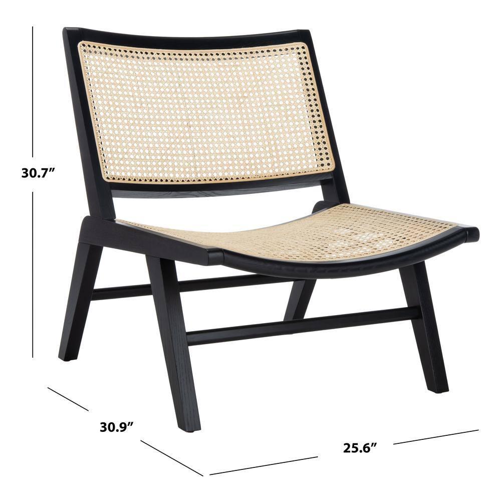 Auckland Rattan Accent Chair - SFV4102 - Black/Natural - Safavieh Couture