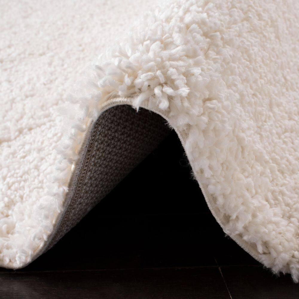 Fontana Shag 800 FNT800 Power Loomed Indoor Area Rug - Ivory - 4'x4' - Safavieh