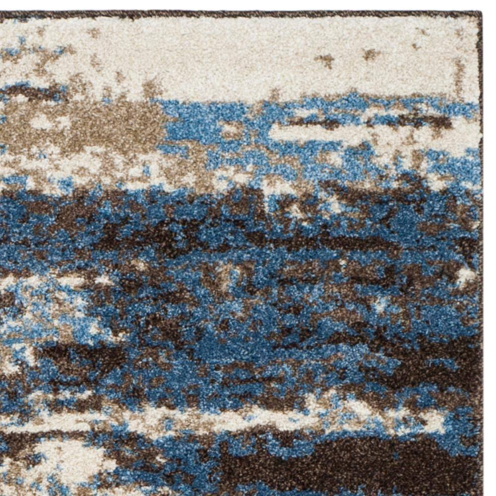 Retro RET2138 Power Loomed Indoor Area Rug - Cream/Blue - 4'x4' - Safavieh.