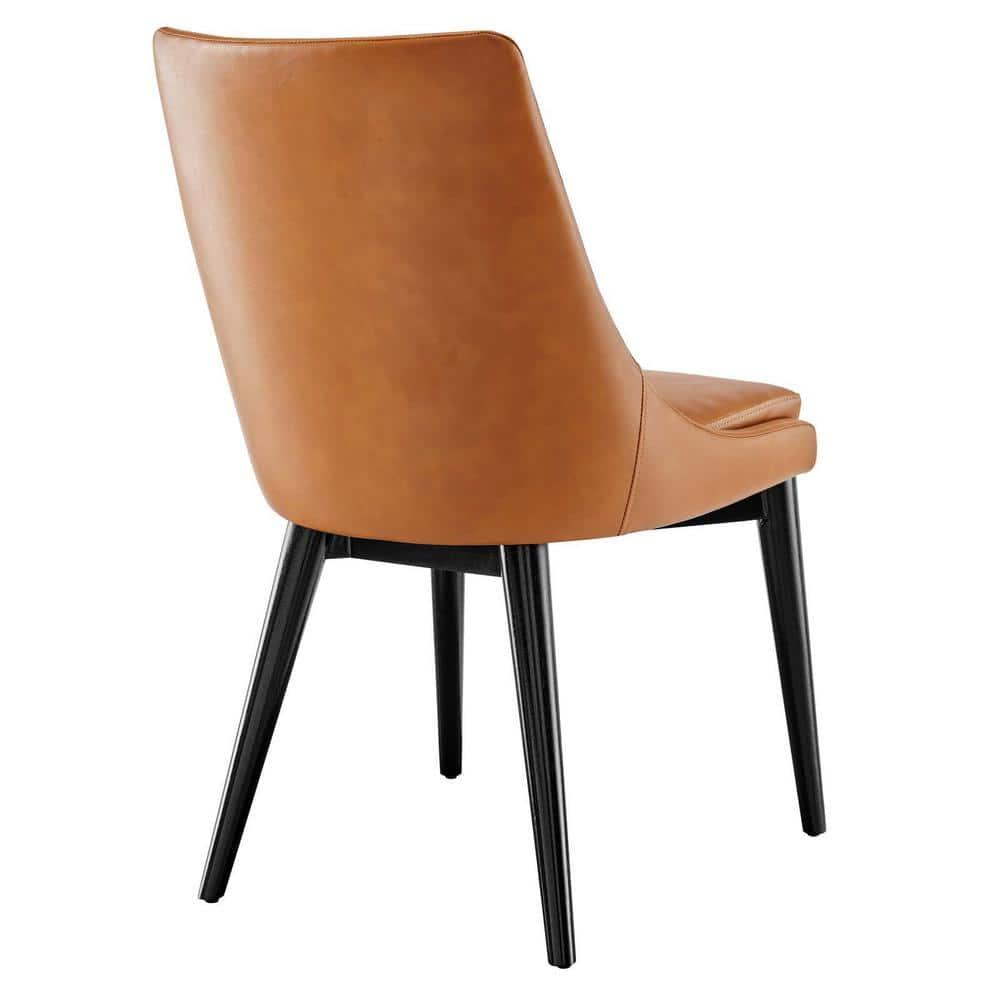 Modway Viscount Vegan Leather Dining Chair in Tan