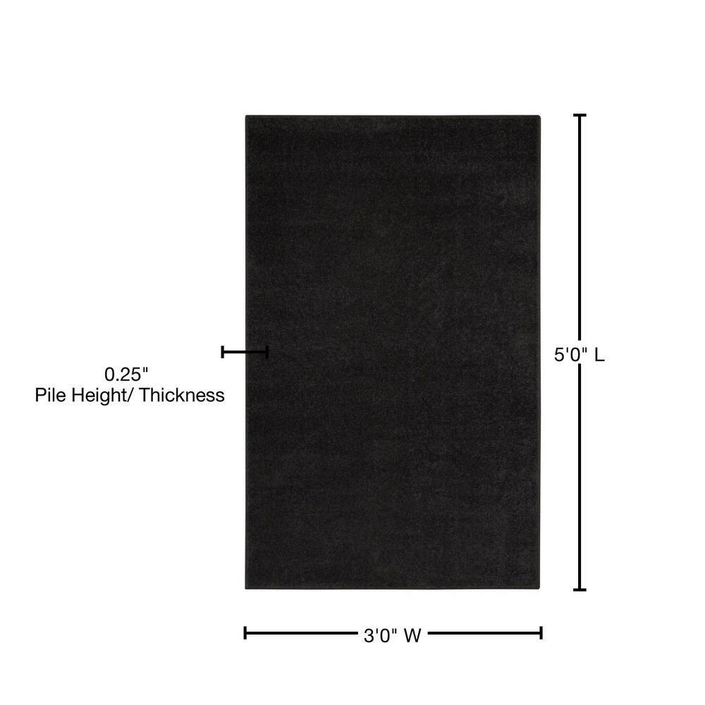 Latitude Run® Yolonda Modern Black Area Rug