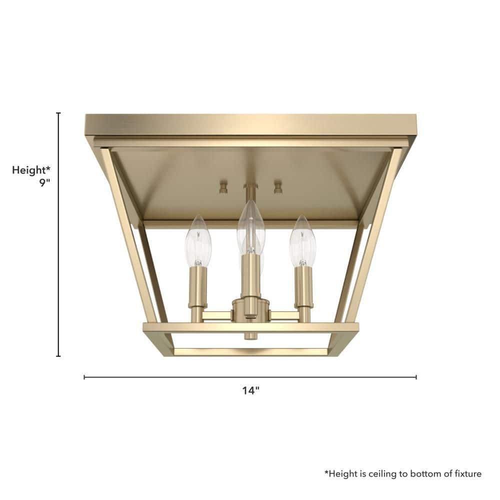 Hunter Fan Laurel Ridge 4 - Light 14'' Lantern Square / Rectangle Flush Mount