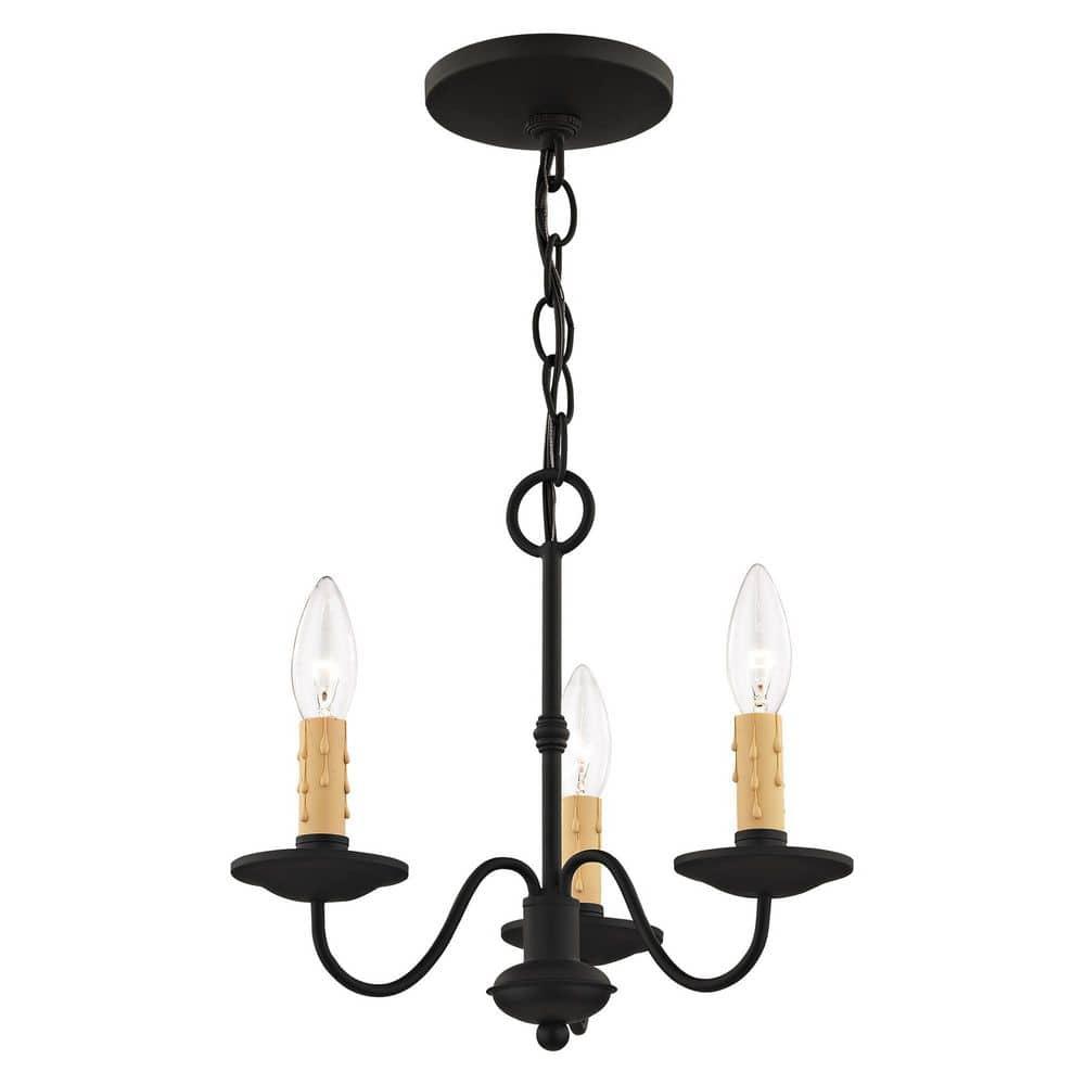 Livex Lighting Heritage 3 - Light Chandelier in  Black