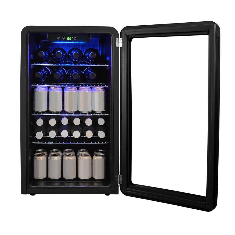 Magic Chef Magic Chef 17.5'' W 20 Cans (12 oz.) 3.4 Cubic Feet Beverage Cooler with Wine Storage and Glass Door