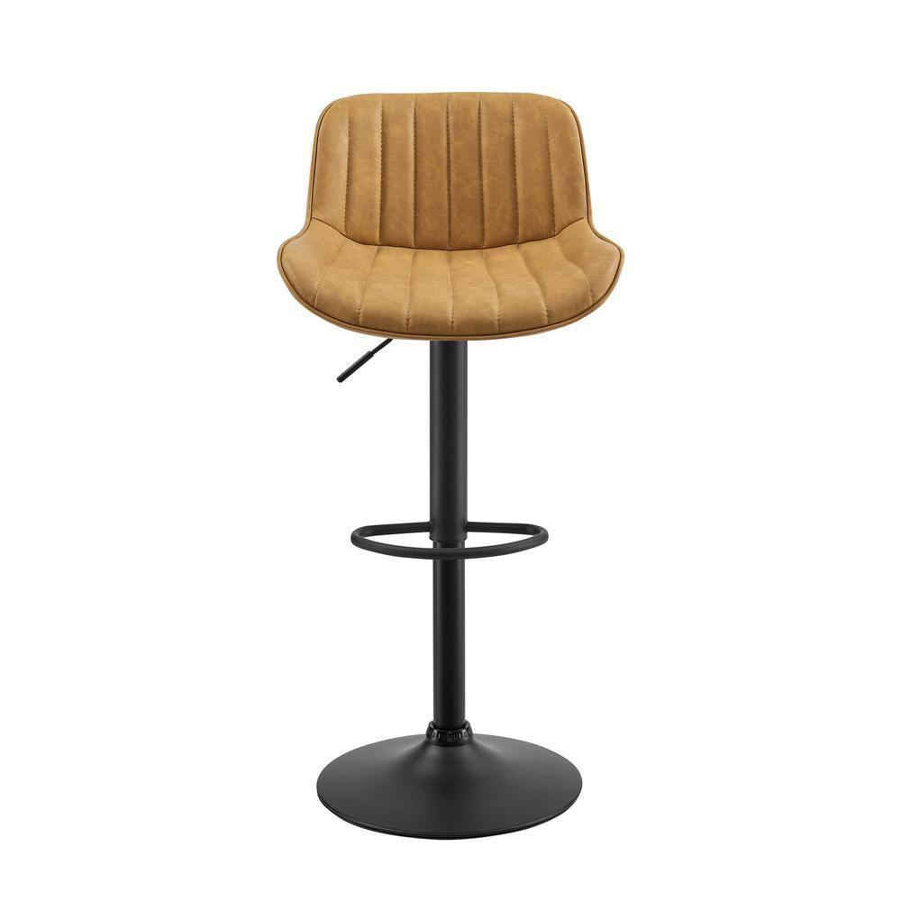 Art Leon Rustic Bar Stools Set of 2, Faux Leather with Backrest Chrome Legs, Upholstered Swivel Kitchen Stools, Gray