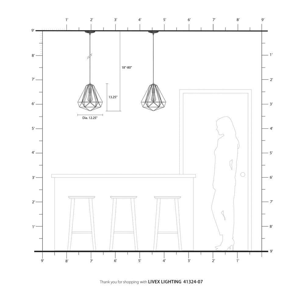 Livex Lighting Knox 1 - Light Pendant in  Bronze