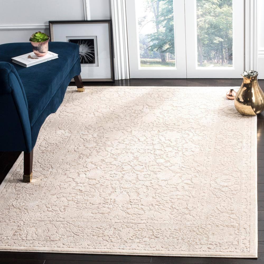 Reflection RFT667 Power Loomed Indoor Area Rug - 6'7"x6'7" - Beige/Cream - Safavieh