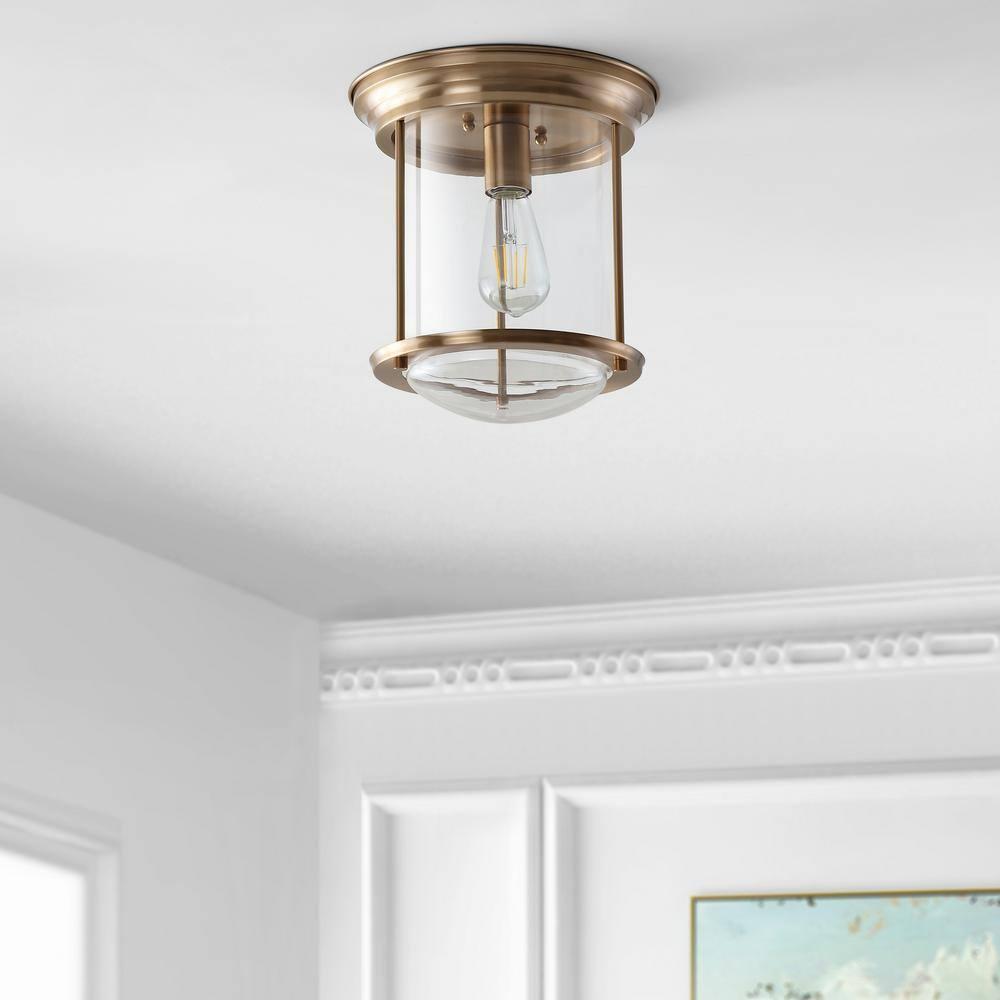 JONATHAN Y JYL7440C Savannah 10.25" Metal/Glass LED Flush Mount, Traditional,Transitional, Dimmable, 2700K Cozy Warm Light Kitchen,Hallway,Bathroom,Stairwell, Chrome
