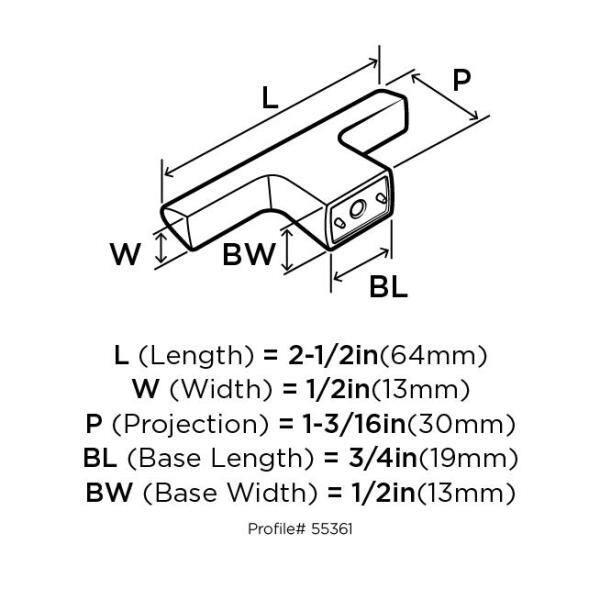 Riva 2 1/2" Length Bar Knob