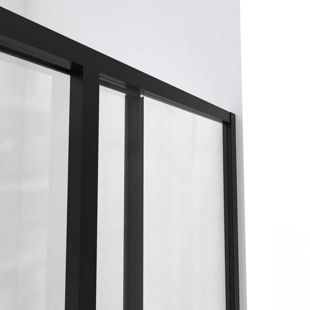 Cornerview 36" x 74.75" Framed Square Sliding Shower Enclosure with Base Included