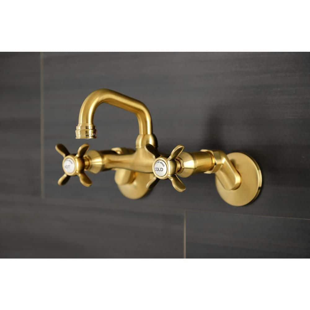 Kingston Brass Kingston Two-Handle 2-Hole Wall Mount Bar Faucet